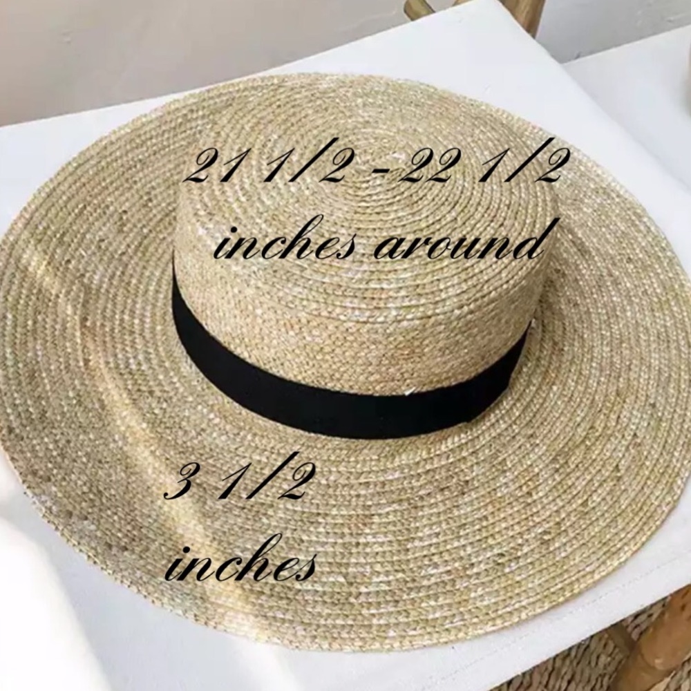 Straw Bohemian Grosgrain Ribbon Hat